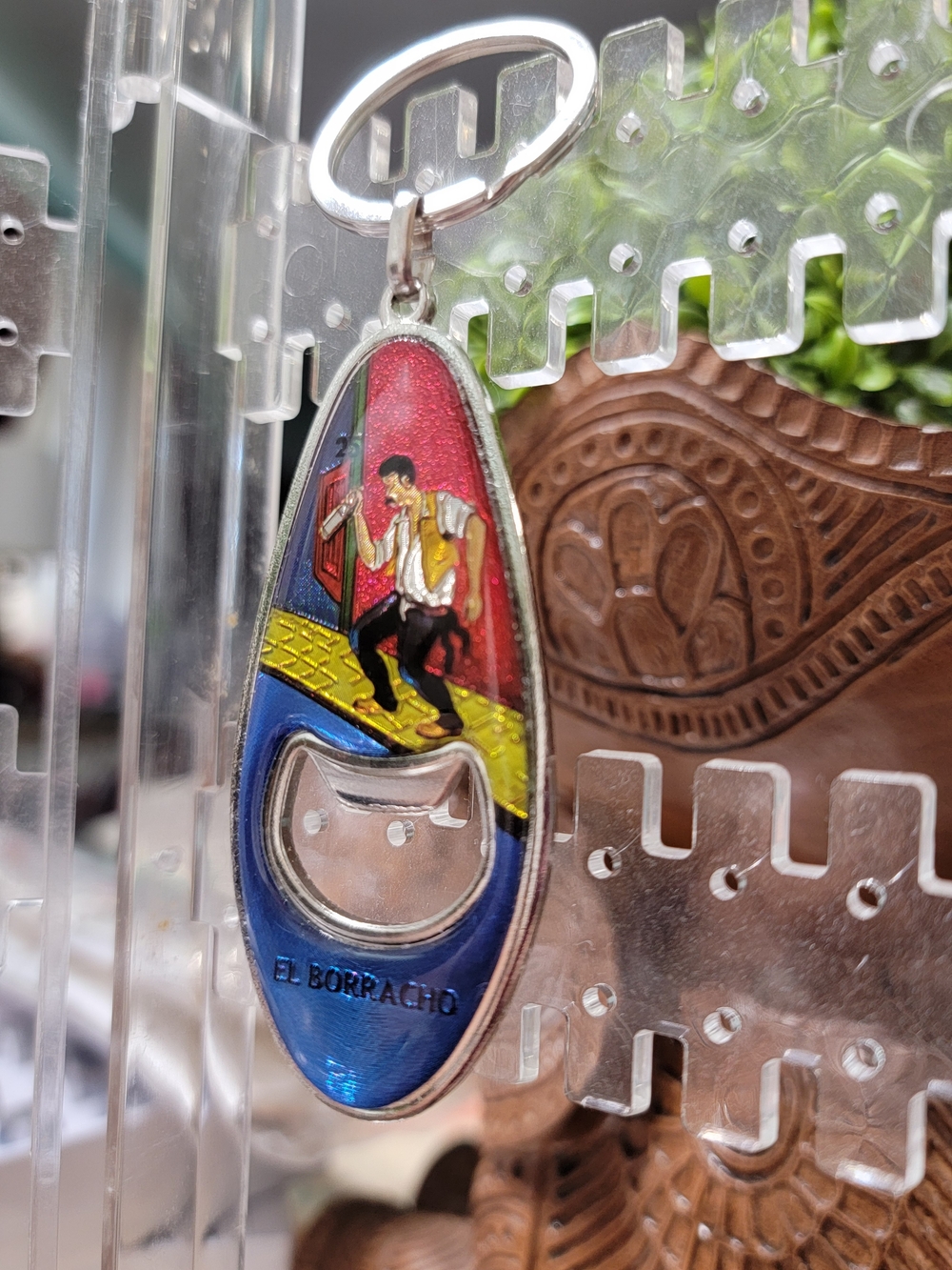 'El Borracho' Multicolor Metal Keychain Bottle Opener